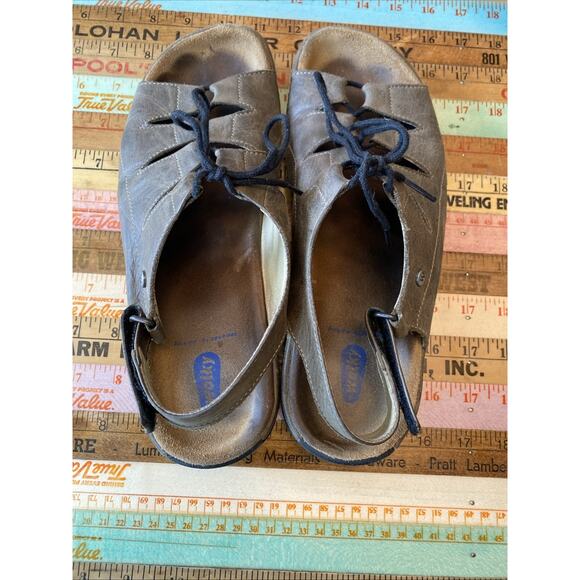 Wolky Kite Ghillie Lace Up Comfort Sandals Size 41 US 10 Leather Adjustable - Picture 8 of 13